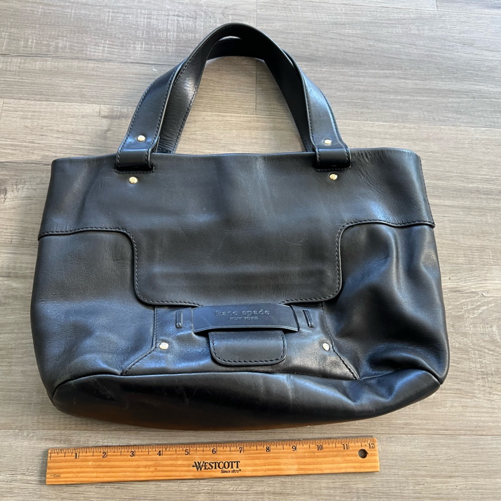 Vintage Kate Spade Black Leather Shoulder Bag